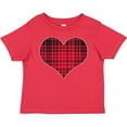 thumbnail image 3 of Inktastic Red Plaid Heart Boys or Girls Baby T-Shirt, 3 of 5