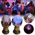 thumbnail image 4 of TQEHS Bola de cristal mágica con luz LED brillante, orbe de mago con destellos en la mano de la bruja, bola de plasma electrostática, decoración para fiesta de cumpleaños de Halloween, decoraciones pa, 4 of 5
