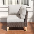 thumbnail image 2 of PARKWELL Outdoor Patio Corner Sofa with Beige Cushions, 2 of 9