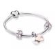 thumbnail image 1 of Pulsera de hueso de serpiente s925 chapada en cobre Panjia de dos colores europea, pulsera de oro rosa, cadena de amor, 1 of 5