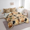 thumbnail image 2 of Erosebridal Capybara Print Kids Twin Bedding Sets, Brown Rustic Camo Bedding Comforter Set, Grey Reversible, 7 Pieces, 2 of 7