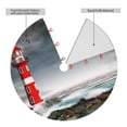 thumbnail image 4 of Kll 30" Christmas Tree Skirt 3d Lighthouse In The Surf Xmas Tree Skirts Mat For New Year Xmas Holiday Party Indoor Outdoor Home Decoration, 4 of 9