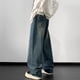 thumbnail image 2 of Pantalones vaqueros holgados para hombre, Jeans rectos de pierna ancha, ropa de calle Vintage Harajuku, otoño, 2 of 5