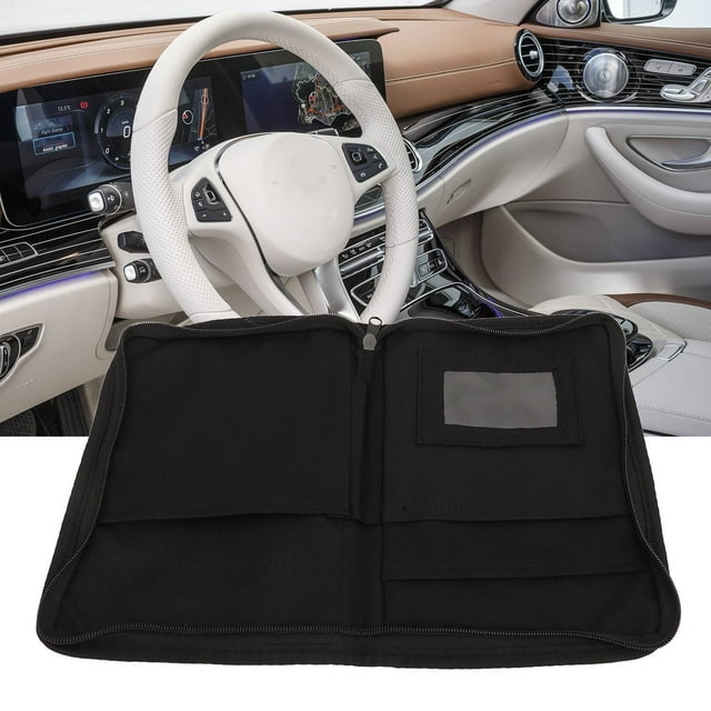 Car Document Holder, Portable Car Glove Compartment Organizer 6 Pockets for Car