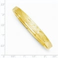 thumbnail image 2 of 14k Yellow Gold 6.35mm Oversize Concave Hinged Bangle Bracelet, 2 of 6