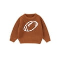 thumbnail image 1 of SUNSIOM Chandail à Manches Longues pour Bébés Filles Garçons Col Rond Tricot Rugby Pull-Over Automne Hiver Vêtements Chauds, 1 of 7