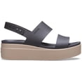 thumbnail image 4 of Sandalia Crocs Brooklyn Cuña Baja Negra/Champiñón 5 M, 4 of 6