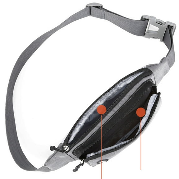 Workout Waist Bag Grey Waist Bag Bike Riding Waist Bag Crossbody Belt Bag Waterproof Waist Pouch Men and Women Fitness