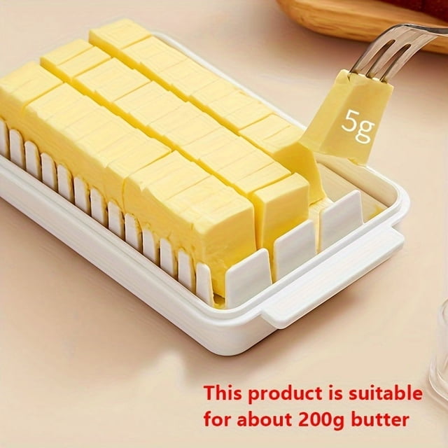 1PC Butter and Cheese Keeper - Effortlessly Cuts and Serves Butter, Airtight Storage for Fresh Cheese, Convenient Lid, Slices Perfect Portions, Refrigerator Storage, Essential Kitchen Tool - Perfect f