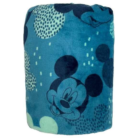 The Big One Oversized Plush Mickey Mouse Microplush Throw Blanket, 5' x 6' Blue