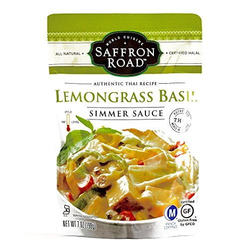 Saffron Road Lemongrass Basil Simmer Sauce 7 oz each (6 Items Per Order