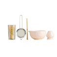 thumbnail image 1 of 5 piezas Matcha Set Bowl de cerámica con de soporte japonés Ceremonía de té Utensilios de fabricación de té Herramientas Rosa, 1 of 9