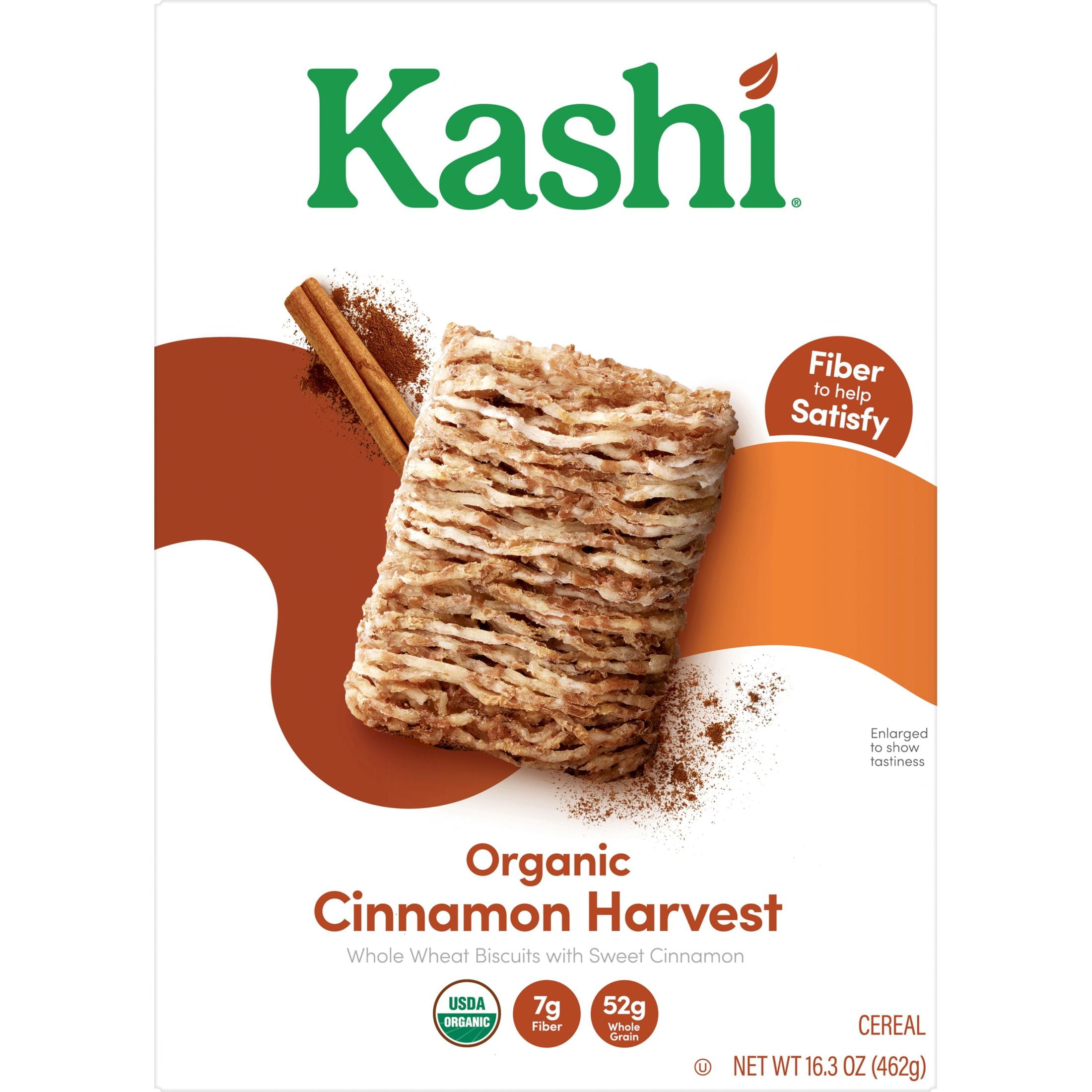(4 pack) Kashi Breakfast Cereal, Fiber Cereal, Family Breakfast, Cinnamon Harvest, 16.3oz Box (1 Box)
