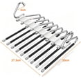 thumbnail image 4 of WONDOCK Perchas Multifuncionales Tipo S de 9 Niveles, Acero Inoxidable, Plegables y Antideslizantes, Ahorro de Espacio, Organizador para Pantalones, Faldas y Bufandas (2 Pack), 4 of 9