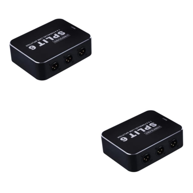Matsuzay XLR Splitter 6 Level Signal Splitter Audio Studio Speaker Equipment Black Tipo 1 2Conjunto