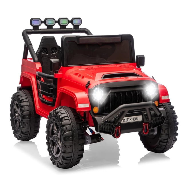 CazToi 24V 2 Seater 4x4 Kids Electric Ride On Car Remote Control 3 Speeds Bluetooth LED Lights Ages 3-8