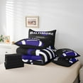 thumbnail image 5 of Erosebridal Rugby Sports Bedding Sets Queen Size,Baltimore Comforter Sets with Sheets,Purple Black Bed in a Bag Queen Size For Teens,Breathable Room Decoration Reversible,7-Piece, 5 of 7