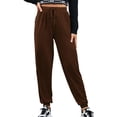 thumbnail image 1 of Doublju Women's Basic Comfy Drawstring Jogger Style Yoga Pajama Pants With Pocket, 1 of 3