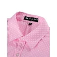 thumbnail image 4 of INSPIRE CHIC Men's Shirts Point Collar Short Sleeve Polka Dots Button Down Shirt 50 Pink, 4 of 7