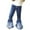 Light blue, variant on Otqutp Lightweight Trousers for Children Toddler Denim Bell Bottom Pants Baby Girls Trousers Two Ruffles Flare Ripped Jeans