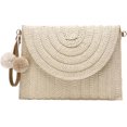 thumbnail image 1 of Bolso de hombro de paja para mujer, bolso de mano de paja, bolsos cruzados de moda para mujer, bolso de playa tejido tipo sobre de verano, 1 of 5