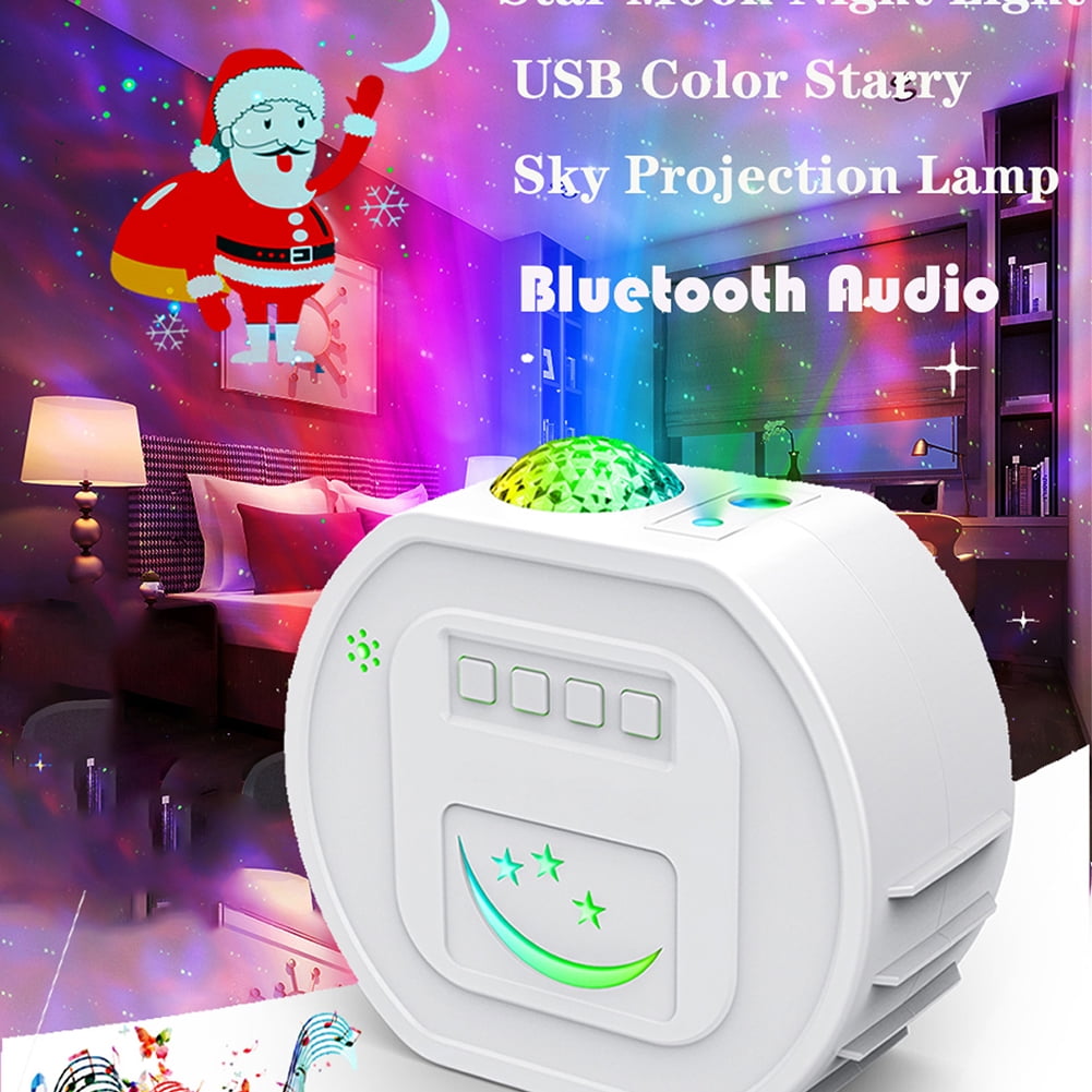 Private Jungle Christmas Projection Lamp, Projection Lamp with Bluetooth Music and Remote Control, White