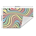thumbnail image 3 of YFYANG Washable Heat-Resistant Placemats, 70% PVC/30% Polyester, Abstract Color Line Texture Kitchen Table Mat, 12" x 18" 6 Pcs, 3 of 6