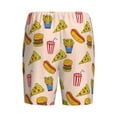thumbnail image 2 of Haiem Hamburger Pizza Coke Men's Pajama Short with Soft Woven Cotton Elastic Waistband Sleep Short-X-Large, 2 of 9