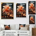 thumbnail image 4 of Designart "Autumn Radiance Coral Flower painting II" Floral Floater Framed Canvas Print, 4 of 7