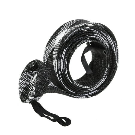 Fishing Rod Sleeve Rod Sock 74.8inches Braided Mesh Rod Protector Pole Gloves Fishing Tools Strap on The Top and End for Fly Spinning Casting Sea Fishing Rod