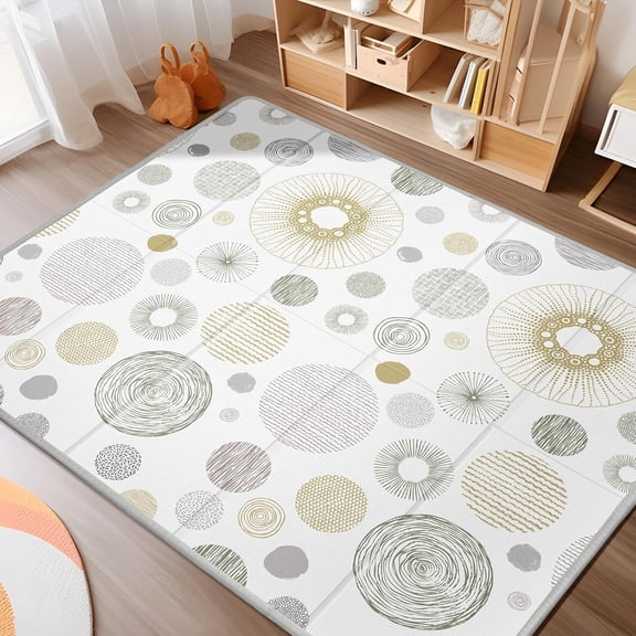 Extra Large Baby Play Mat 79x70, Foldable Baby Play Mat Waterproof, Safe & Thick Playmats for Babies and Toddlers, Non-Slip for Crawling&Tummy Time, Indoor & Outdoor Use