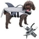 thumbnail image 1 of Chaleco salvavidas para perros Ripstop Shark, ajustable, con flotabilidad y asa de rescate duradera (gris), 1 of 8