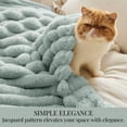 thumbnail image 2 of U by Bedsure Sage Green Throw Blanket for Couch, Super Soft Cute Small Fleece Throws for Girls,50x60 inches, Wider Striped Design, 2 of 5