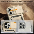 thumbnail image 3 of for iPhone 15 Pro Case with Screen Protector - Slide Camera Cover Protective Phone Case with Ring Stand, Heavy Duty Shockproof Rugged Bumper for iPhone 15 Pro Accessories Gold, 3 of 15