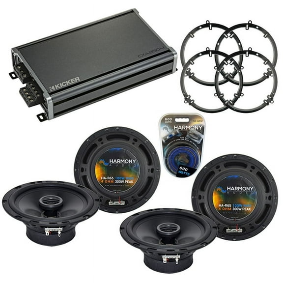 Fits Volkswagen Beetle 1998-2011 Speaker Upgrade Harmony (2) R65 & CXA360.4 Amp