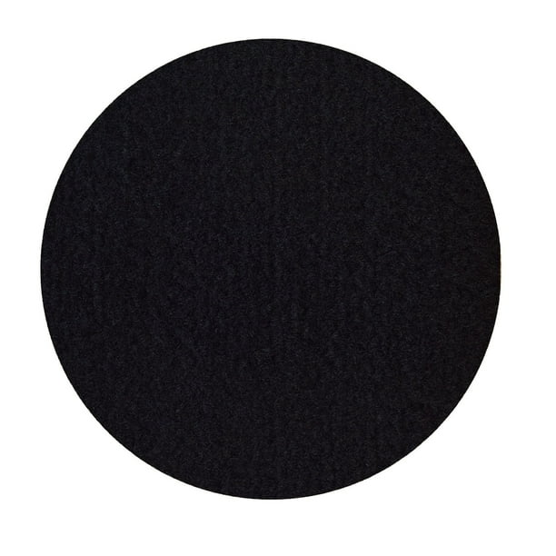 Saturn Collection Solid Color Area Rugs With Rubber Marine Backing For Patio Porch Deck Boat Basement Or Garage Premium Bound Polyester Edges Black 8 Round Com Saturn Collection Solid Color Area Rugs, Black Round Outdoor Rugs