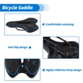 thumbnail image 2 of Cojín de asiento de bicicleta cómodo Unique Bargains para absorción de doble choque, sillín ergonómico con acolchado impermeable para bicicletas de montaña (Patrón impreso 1 Pcs), 2 of 7