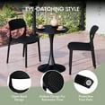 thumbnail image 6 of WestinTrends Playa 5-Piece Round Metal Bistro Dining Table Set And Stackable Resin Patio Dining Side Chairs, Black, 6 of 14