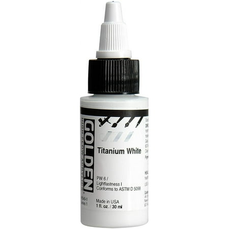 UPC: 0738797854918 | Golden High Flow Acrylics – Titanium White 1 oz bottle