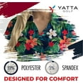 thumbnail image 2 of Yatta Golf Womens Standout Performance Short Sleeve Golf Polo Shirt (Jungle Hibiscus, X-Small), 2 of 4