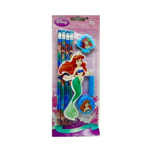 Disney The Little Mermaid Princess Ariel 7pcs Study Kit Stationery Supplies