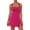 A7-Hot Pink, variant on Textilo Athletic Dress for Women Built In Shorts with Pockets Sleeveless Dress Square Neck Side Slit Adjustable Straps Dress and Shorts Athletic Workout Golf Tennis Active Outfit,White XL
