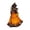 Yellow, variant on Diceymbol 7.1 in Halloween Resin Witch Figurine Lamp with Broomstick, USB Powered Witch Statue Tabletop Night Light, Orange Glow