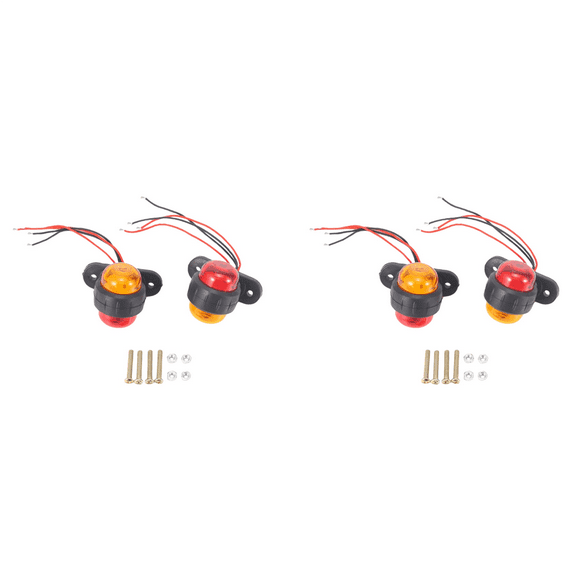 4Pcs Truck Trailer LED 24V Car Side Marker Lights Warning Signal Side Marker Light