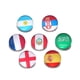 thumbnail image 5 of Broche con 32 Botones Redondo Bandera Nacional Aficionados al Fútbol-Multicolor #32 Zulema Pin de broche de la bandera, 5 of 8