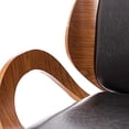 thumbnail image 3 of Silla Oficina ejecutiva Madera Minimalista Moderna Ebony Grupo Microtec Ajustable Elegante Hogar Escritorio Ergonomica Piel PU Cromada Walnut Grupo Microtec Ebony, 3 of 4