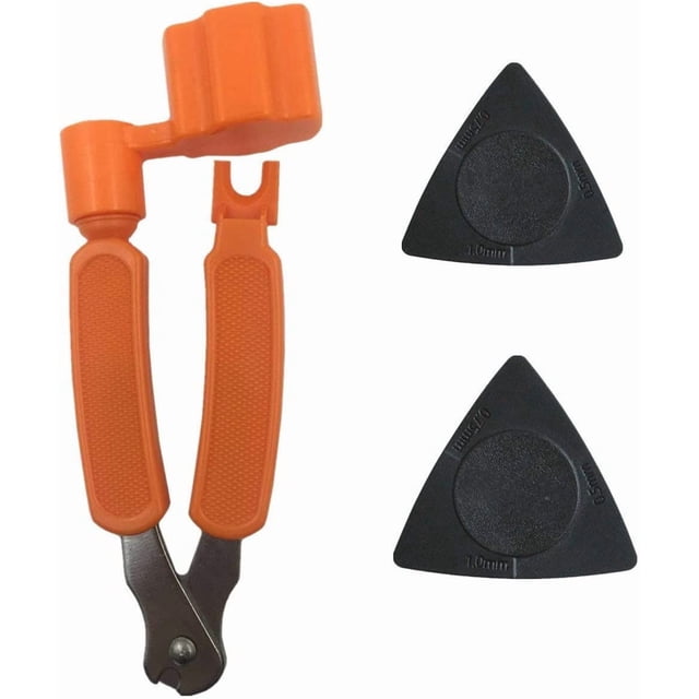 HUGFEGWE Professional Guitar String Winder Cutter and Bridge Pin Puller, Guitar Repair Tool Functional 3 in 1 (Orange) AZ824-13094