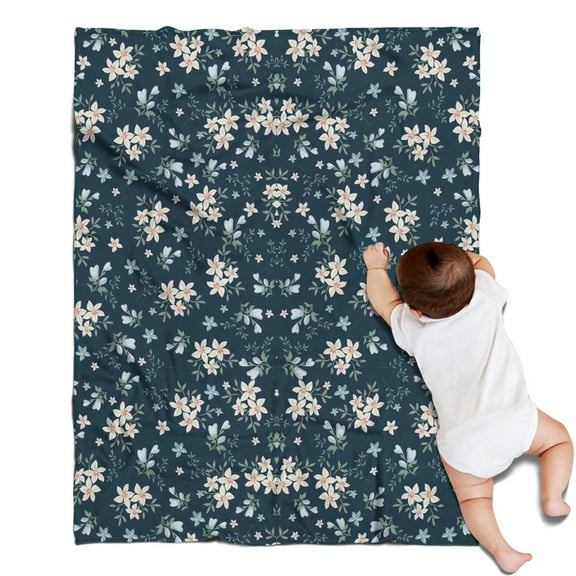 Pioneer Flower Blanket,Comfortable Soft Flannel Throw Blanket,All Season,Warm Lightweight Blankets for Sofa Bed Couch Living Room Chair,30"x40"(80x100cm)