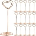 thumbnail image 1 of Milisten 24PCS Heart Shape Photo Holder Stands Table Number Holders Paper Menu Clips for Wedding Banquet Party (Rose Gold), 1 of 6