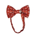 thumbnail image 2 of ROMARIO MANZINI White Flower on Coral Red PRINTED DESIGN Pre-Tied Bow Tie, 2 of 2